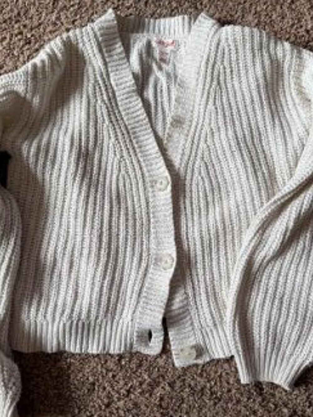 Girls white cardigan size 7/8